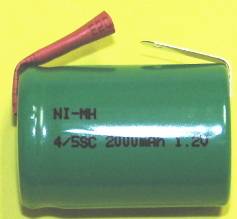 ４／５ＳＣ型ニッケル水素充電池タブ端子付き