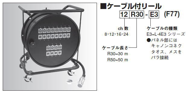 カナレ電気ケーブル付きリール