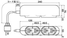 ホスピタルグレード４個口タップ