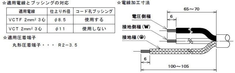 接地抜け止タップ結線方法