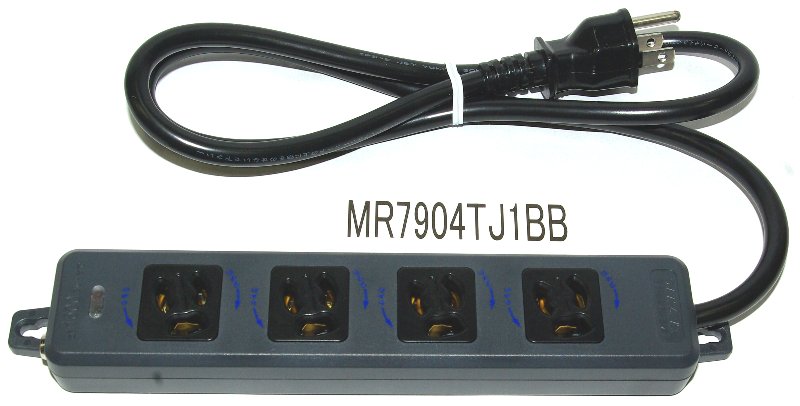 MR7904TJ1BB 4口黒タップ1mコード付