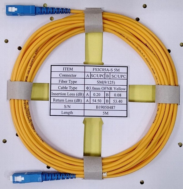 ５ｍ光ファイバーＳＣコネクター付き