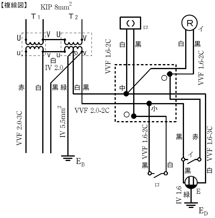 平成２５年技能試験複線図