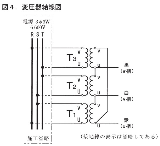 変圧器結線図